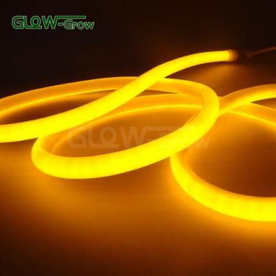 Warm White IP65 Waterproof 360 Degree Beam Angle Flexible LED Neon Tube Light Round 16mm LED Neon Flex for Indoor and Outdoor Decoration