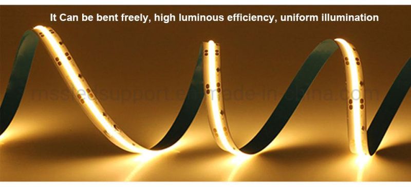 Non Waterproof 12V 24V Single Color Fob COB LED Strip