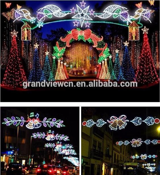 LED Pole Mounted Street Outdoor Decoration Light with LED Rope Light Celebrate for Holiday