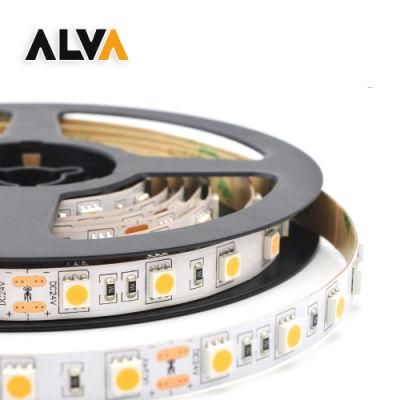 60PCS/M SMD5050 Flexible Rope Light 12V 24V LED Strip with TUV CE, IEC