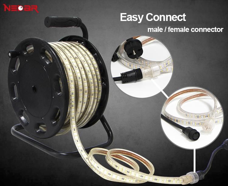 Flexible 230V LED Strip Light in Drum Working Light Construction Site Outdoor Use Waterproof IP65 12W 1500lm
