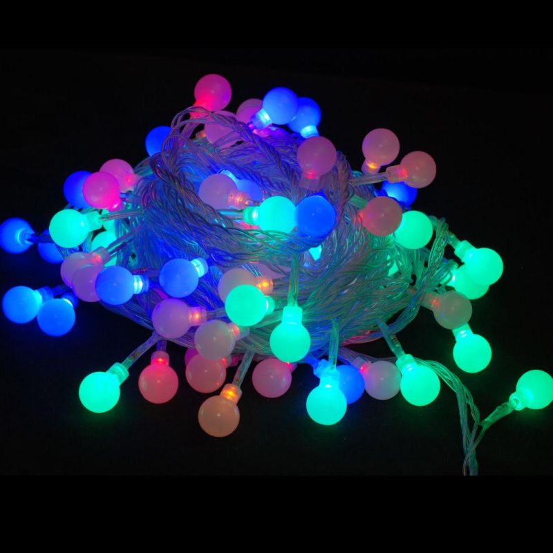 Multicolor LED Christmas Ball Ornament LED String Lights