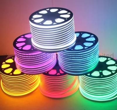 LED Neon Sign Small Size IP65 Christmas Decoration Outdoor Lighting Anti UV RGB Tape LED Tube Neon Rope Flex Strip Light