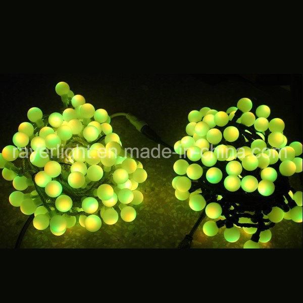 RGB Ball LED String Lights for Christmas Decoration with Synchro Flashing Effect