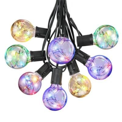 G40 Globe Patio String Light with 25 Bulbs for Bistro Pergola Tents Market Cafe Gazebo Party Decor