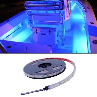 12 Volts SMD5050 Cool White 16.4FT IP68 Waterproof Fishing Boat Step LED Strip Lights for Boats