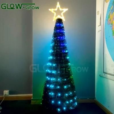 260 LEDs Christmas Tree Wedding Garden Intelligent RGB LED String Lamp Fairy Remote Control Tree Lamp for Home Event Decoration