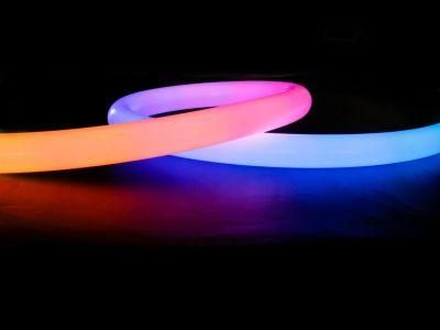 DIY Neon-Round 40*40mm Round Silicion Tube Top View