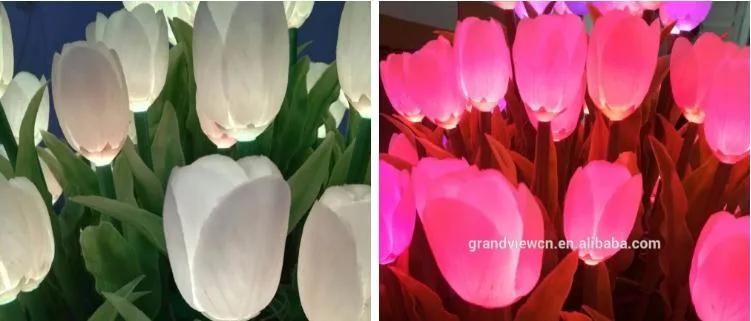 2019 New Style 220V RGB Diwali LED Rose Flower Light for Christmas Park Decoration