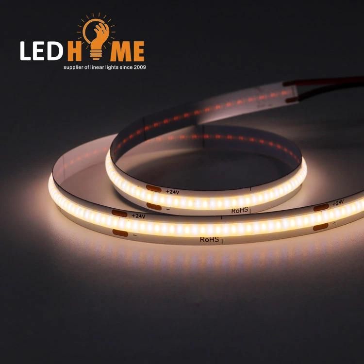 Factory Price 576LEDs/M DC24V COB Dual Color Strip Lights CCT 2700K-6500K Flexible COB LED Strip Light