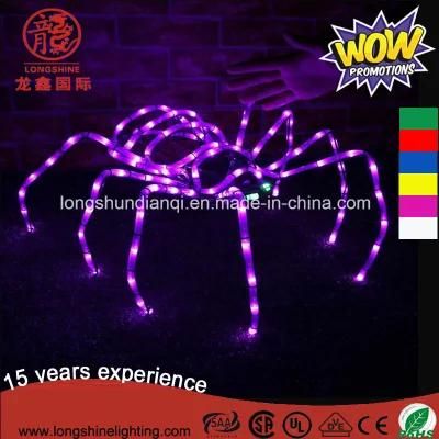 LED Decorative Pink Bat Spider PVC Holiday Light for Halloween Decoration