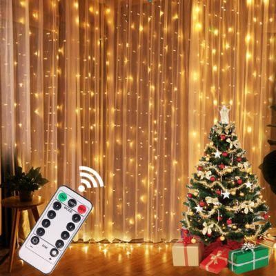 Garland Curtain for Room New Year&prime;s Wedding Christmas LED Lights