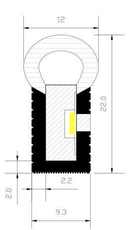 160lm/W Ap302 Silicon LED Strip Lamp Waterproof LED Rigid Strip Lighting Neon Flex Tube Profile for LED Light Bar