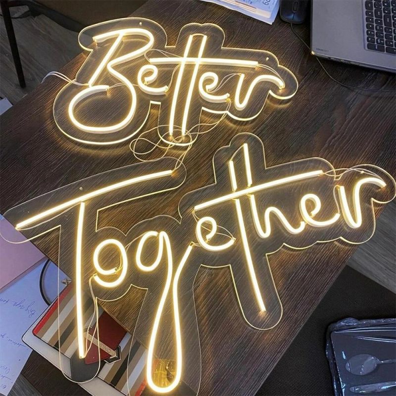 Multi-Color Open Luminous Wedding Decoration Letter Custom LED Neon Sign