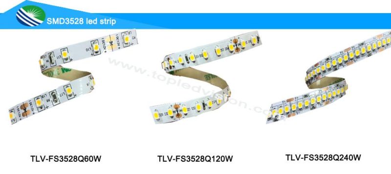 60LEDs 4.8W/M 3528 LED Ribbon Lighting White Dimmable 2years Warranty