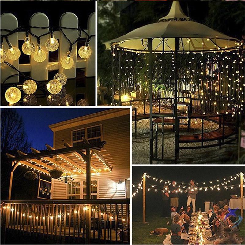 LED Solar String Light Patio Pathway Landscape Garden Solar Battery String Decoration Lights