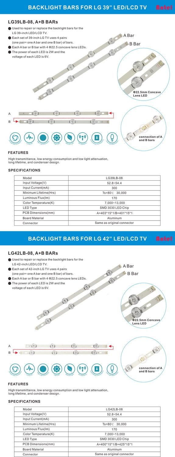 LED TV Backlight Bars for LG TV 32" Innotek Drt 3.0