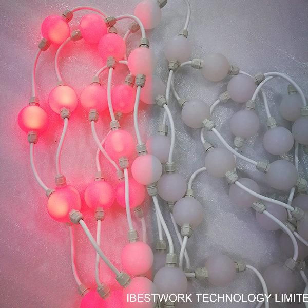DMX RGB String Lights LED Balls Waterproof Programmable Outdoor Hanging Ball Lighting