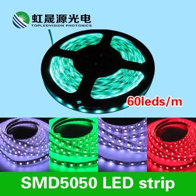 20-22lm/LED High Quality SMD5050 Flexible LED Strip Light 60LEDs/M