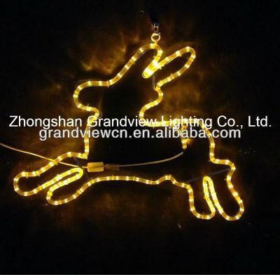 Yellow Beautiful Boy Christmas Deer LED Motif Light for Christmas