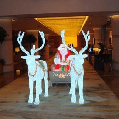 2018 New Deer Carriage Santa Claus Christmas Motif Light