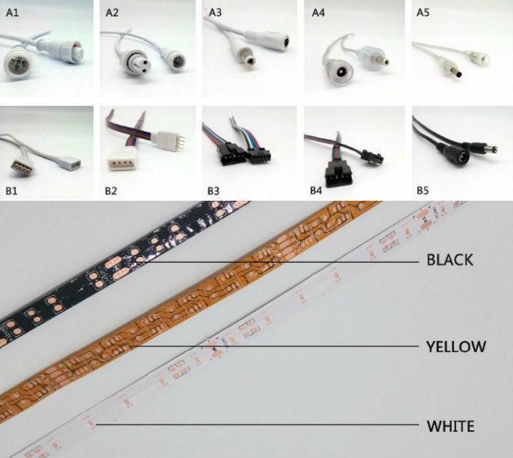 DC 12V/24V SMD3014 Side View 156LEDs/M Flexible LED Strip Light for LED Linear Light