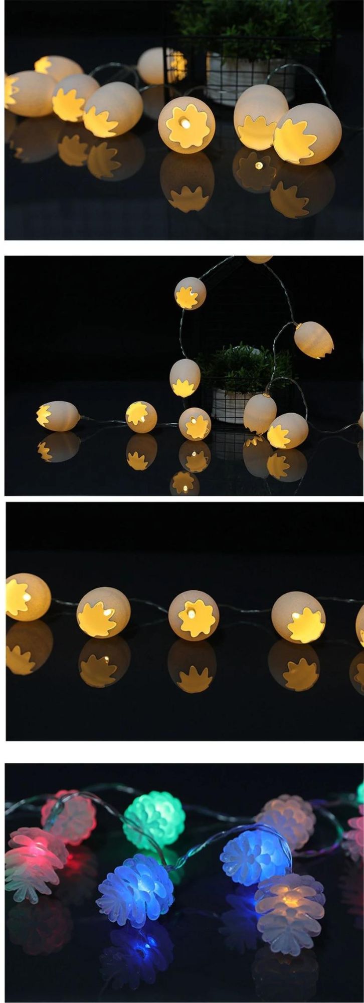Wholesale Gift Egg Pattern Romantic Battery Operation LED String Light