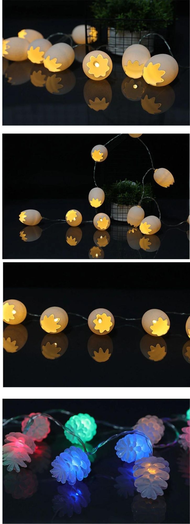Wholesale Gift Egg Pattern Romantic Battery Operation LED String Light