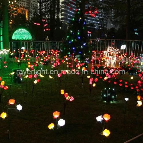 LED Artificial Rose Flower Light Wedding Decoration Holiday Decoration Garden Light