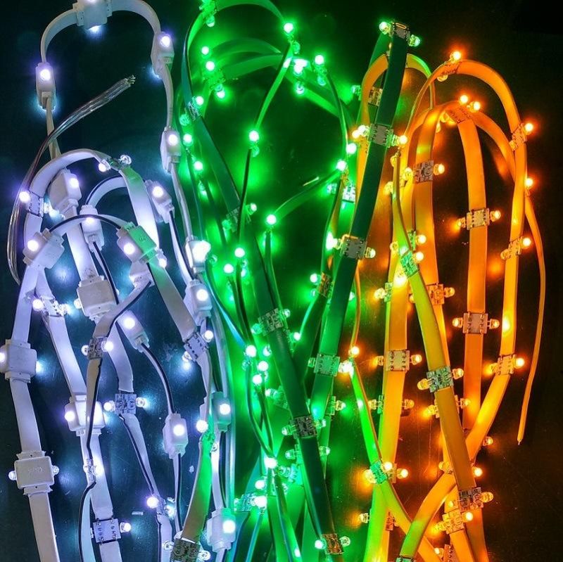 New Products Duplex Christmas Street String Light F5 -F6.5 mm Pixel Lights LED Pixel Changing PVC Point Light