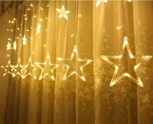 138 LED Curtain String Lights Factory Outlets LED Big Star Curtain Christmas Light Wholesale