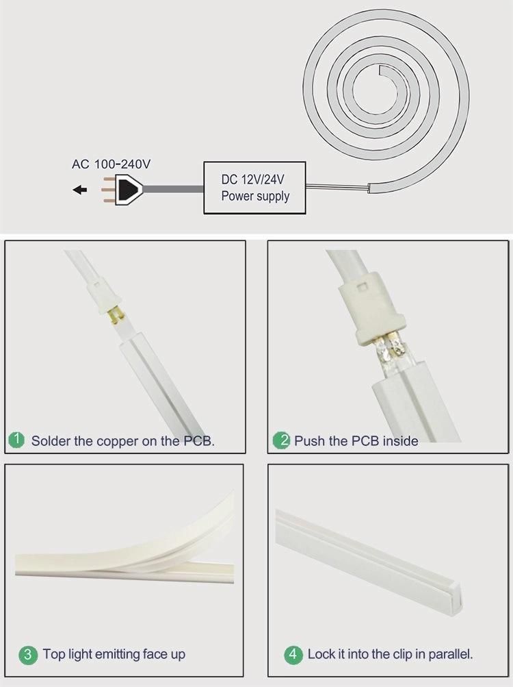 Christmas Light Manufacture LED Light Rope Custom IP65 Tube Strip Lights Rope Ultra Thin Mini Outdoor