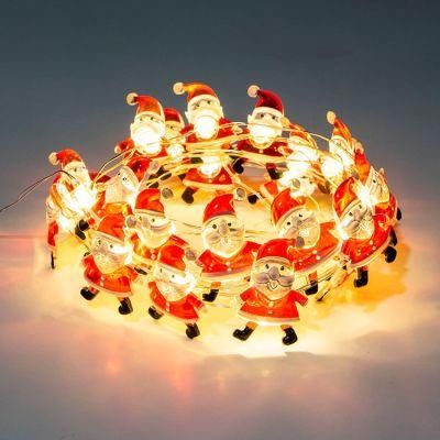 Christmas Home Tree Decorative Copper Wire Santa Claus LED Fairy String Light