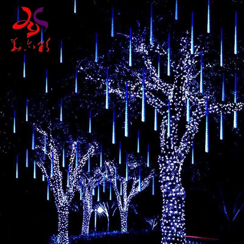 Christmas LED Outdoor 30/50/80 Cm Rain Drop Meteor Shower Lighting for Tree Decoration Holiday String Lights