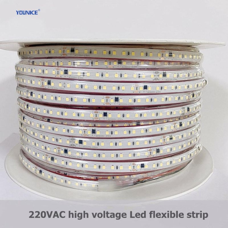 Factory Wholesale 220V 230V 240V High Voltage IP65 Waterproof LED Flexible Strip Light