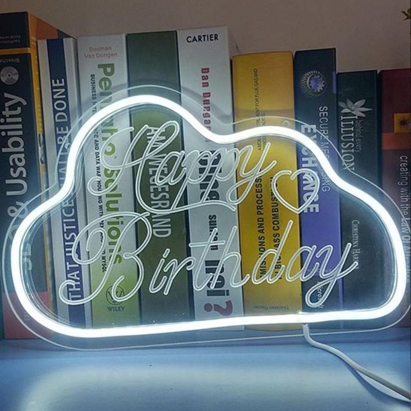 Popular Fashion Waterproof Birthday Decoration Romance Flex Neon LED Signs