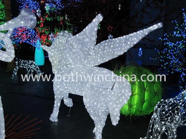 3D Acrylic Light (BW-SC-202) Fly Horse Holiday Lights as High Class Place Decoration