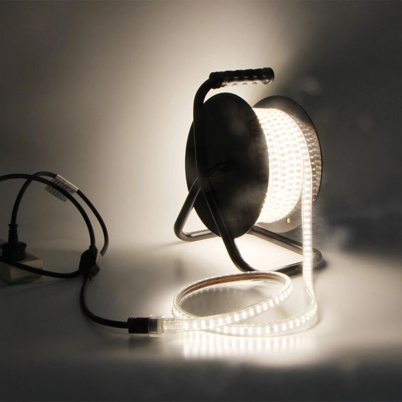 Portable CE High Lumen 220V/230V Double Line 15m 2835-180p Linkable Design LED Strip Light Waterproof