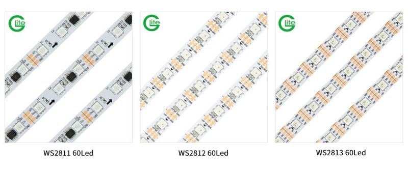 LED Pixel Ws2811 RGB Pixel LED Light 60LED LED Strip DC12 Non-Waterproof Light with CE Certificate