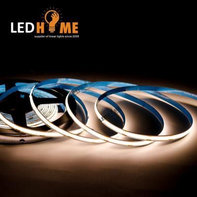 DC12V 6W/M 6mm 380LEDs/M 2700K Warm White Uniform Luminous COB Flexible LED Strip