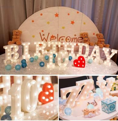 Wedding Supplies Birthday Decoration Stand Illuminated LED Marquee Numbers Lights