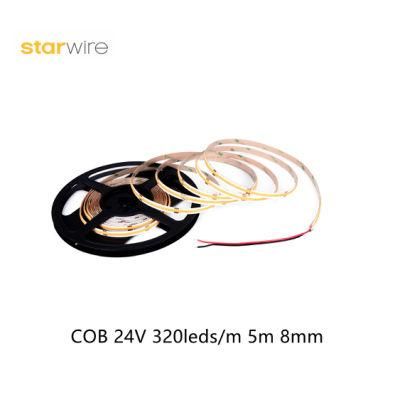 High Cost-Effective 4.5W Fcob LED Strip 320LEDs/M with 8mm PCB