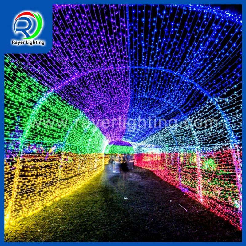 10m 100 Lights RGB Auto Flicker Outdoor LED Decoration Lights