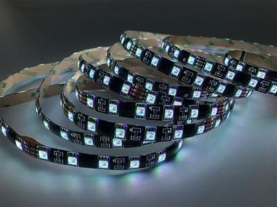 SMD5050 RGB LED Flexible Strip Light with Black PCB