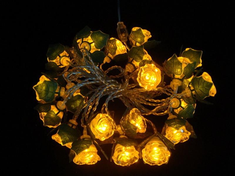 LED String Lights with Different Covers, Rose, Star, for Holiday Party Wedding, Christmas Light