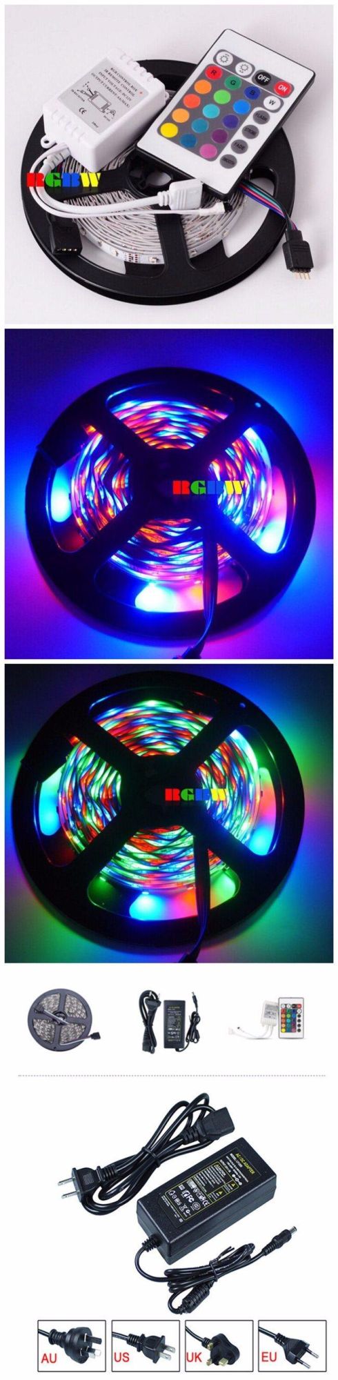 5m RGB 3528 60 LEDs 24 Keys 12V LED Strip Light Kit