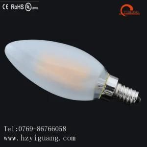 Popular Energy Saving Candle Shape Frost White LED Filament Bulb