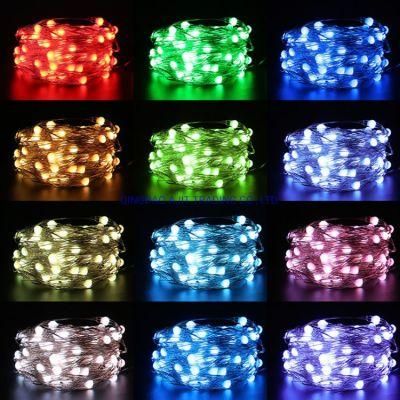 10m Remote Control and Battery Case Christmas Dimmed LED String Light