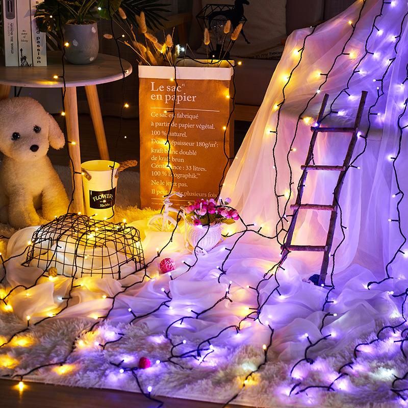 LED Curtain Garland on The Window Fairy Festoon Christmas Decorations String Lights