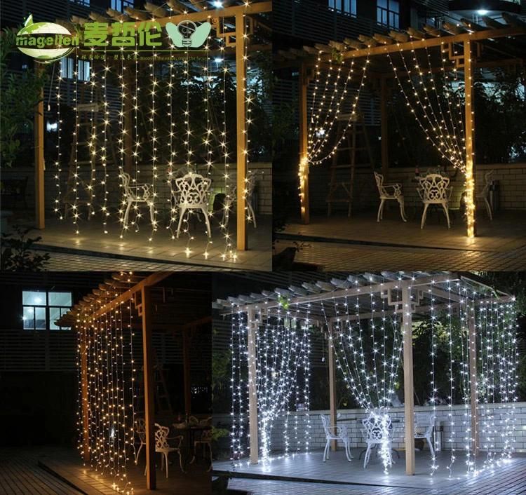 Christmas 3*3m 2*1.5m Waterfall Indoor Decorative LED Curtain Light